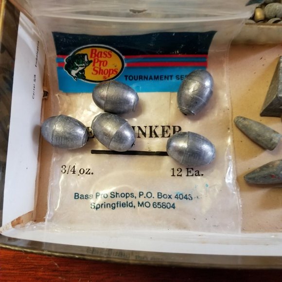 Fishing Weights Lot 70 plus Vintage Various Sizes  Metal Lures Mister Twister - Picture 5 of 8